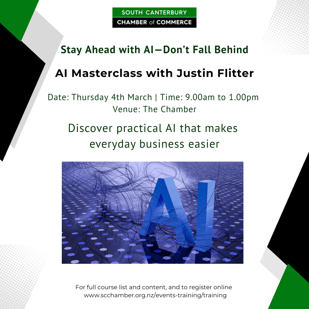Event: AI Masterclass with Justin Flitter - South Canterbury Regional ...