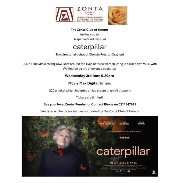 Caterpilllar movie fundraiser by Zonta