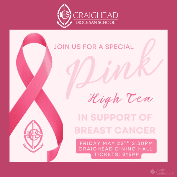 Craighead Pink Ribbon high tea 22 May 2026