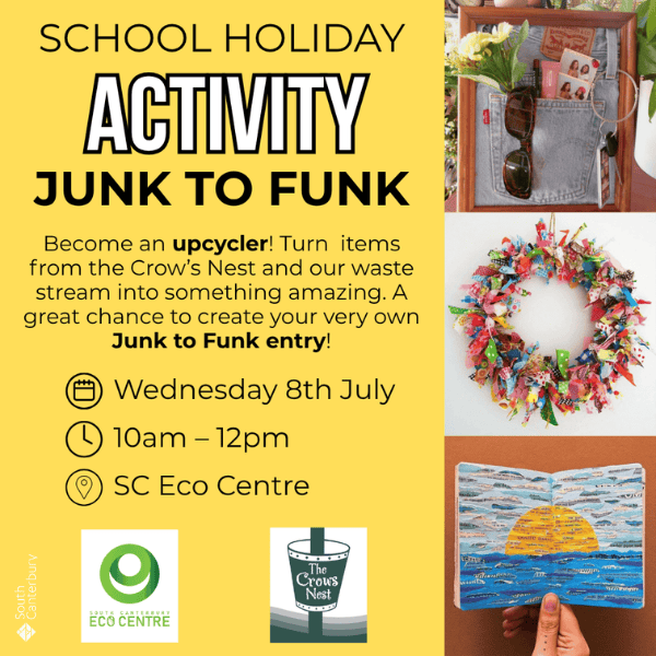 Eco Centre School Holiday activity Junk to Funk