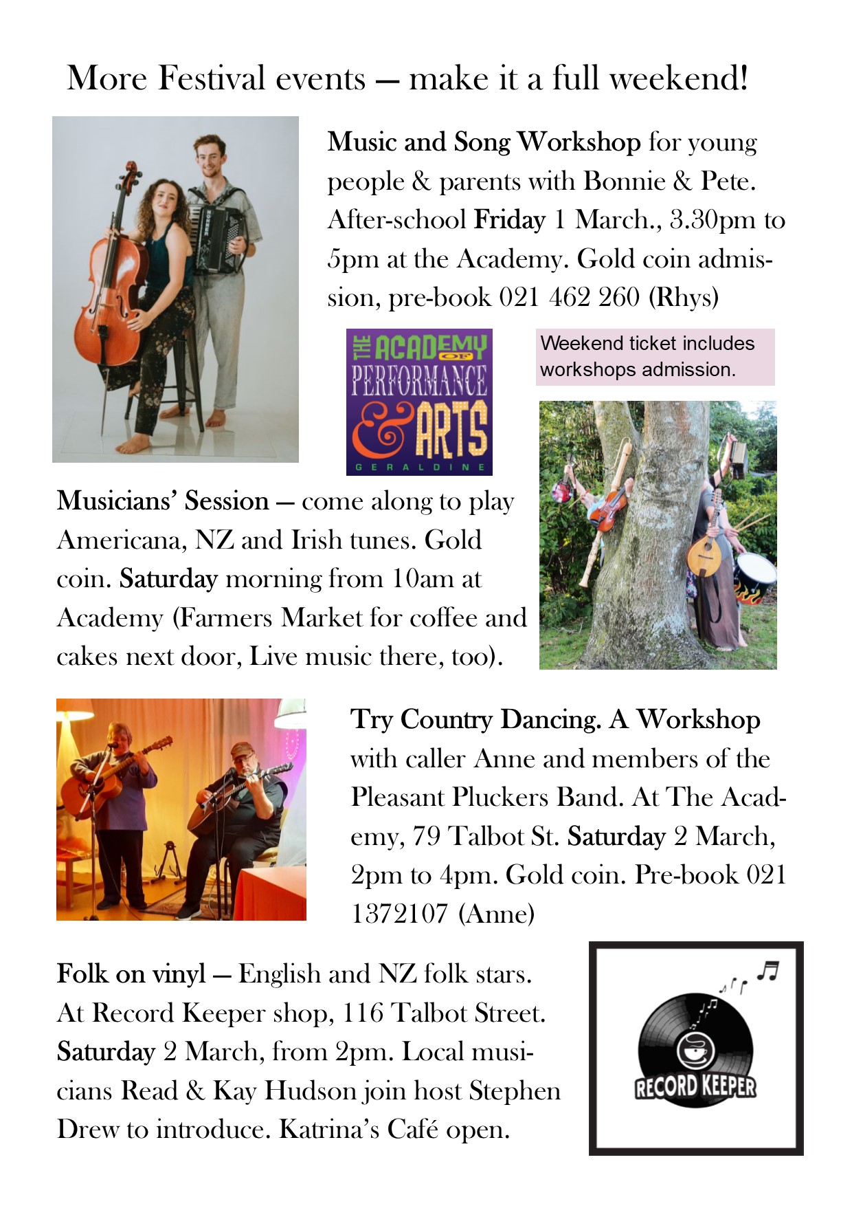 Folk Festival workshops - you can take part!