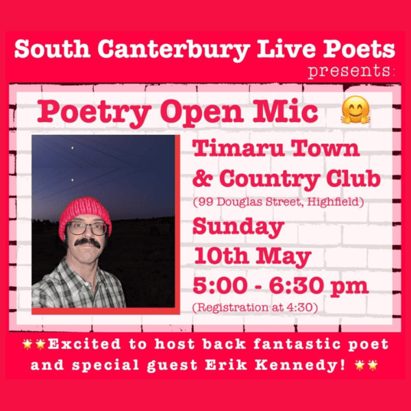 Event listing image for Poetry open mic May 2026