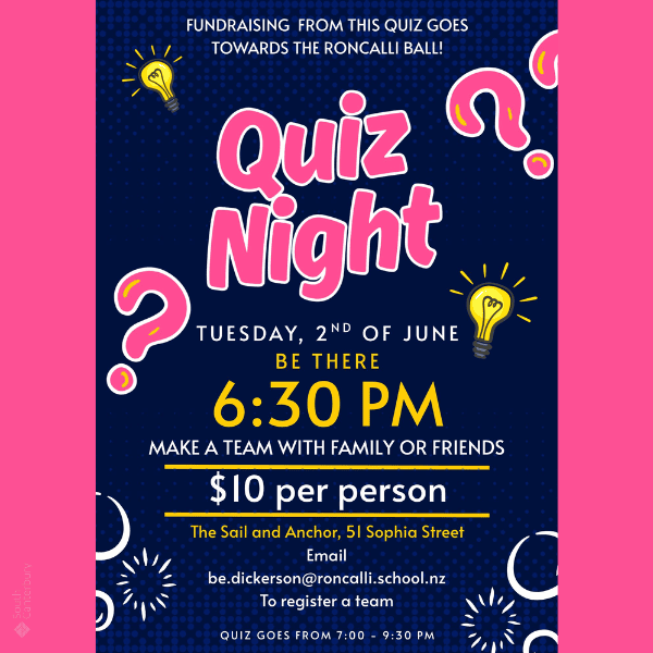 Quiz night Roncalli College Ball June 2026