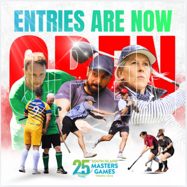 South Island Masters Games Entries Open 2026