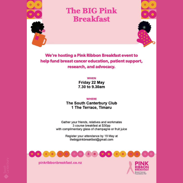 The big pink breakfast The South Canterbury Club