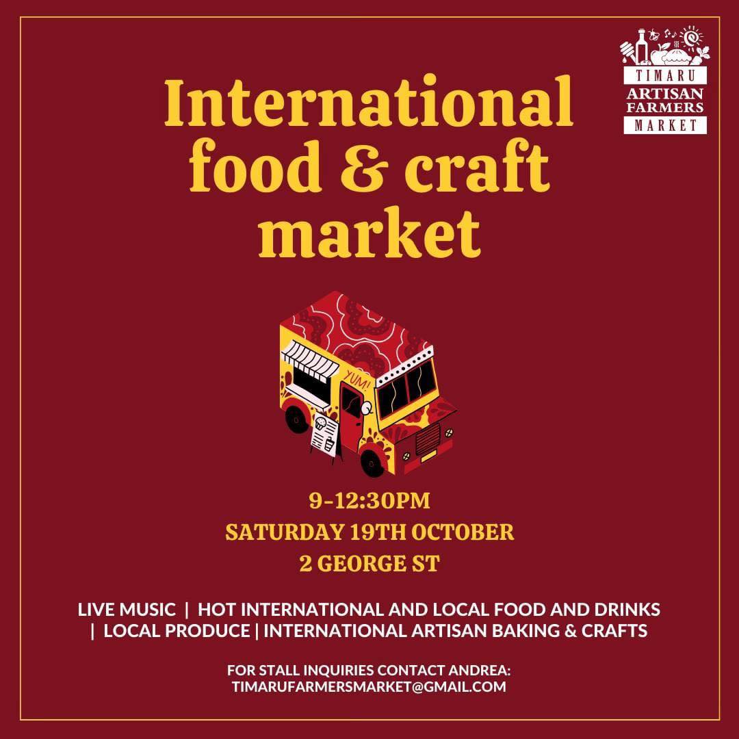 Timaru Artisan Farmers Market International Food and Craft October 2024