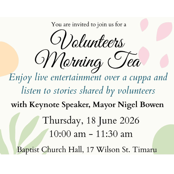 volunteer morning tea Timaru